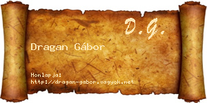 Dragan Gábor névjegykártya